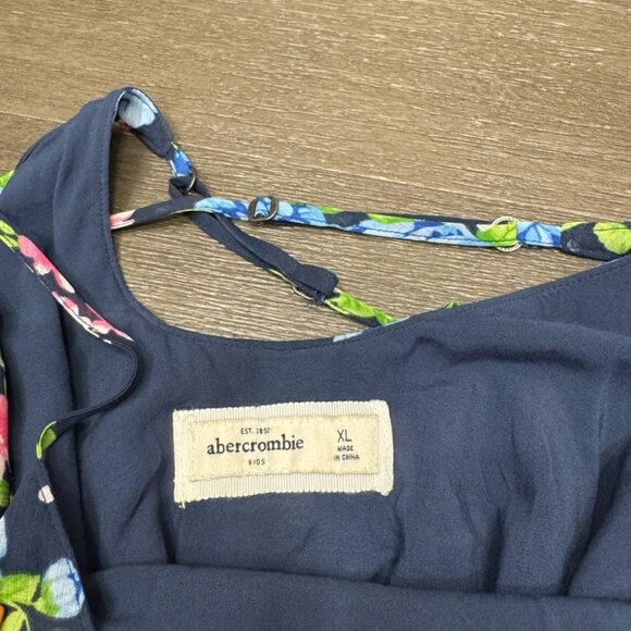 Abercrombie Kids Youth Girls Y2K Floral Cross Back Tank Top Dress - Picture 3 of 4